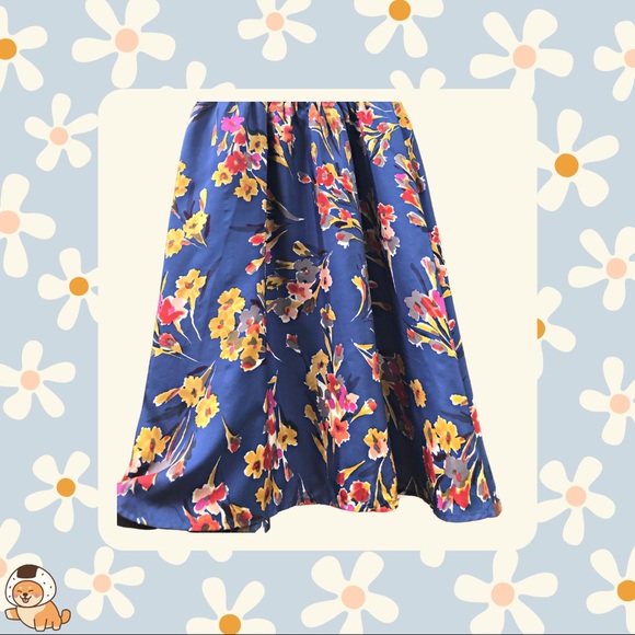 SOLD- Anthropologie Edme and Esyllte Goldfield Floral Silk Skirt - Picture 15 of 15